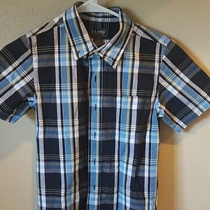 Boys blue plaid shirt